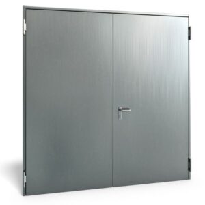 Дверь противопожарная из нержавеющей стали двупольная EI30-EI60